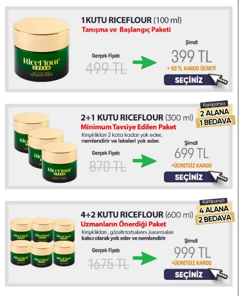 RICE FLOUR Pirinç Unu Kremi Resmi Satış Sitesi
